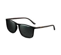Lunettes de soleil polarisées avec monture en polycarbonate pour homme et femme, design vintage, protection UV400, cadeau d'anniversaire, Noir/blanc mercure