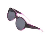Lunettes de soleil polarisées avec protection UV - Légères - Pour les conducteurs, la pêche, les voyages, la moto, la course, la plage, Tranches dégradées de couleur violet et gris, Refer to