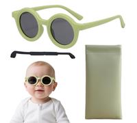 Lunettes de soleil polarisées bébé 6-12 mois flexibles réglables - protection UV400 - cadre silicone souple - mixte garçon fille - idéales plage, promenade, voyage