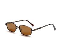 Lunettes de soleil polarisées élégantes à monture carrée fine en métal, modèle 2026, pour hommes et femmes, idéales pour les voyages et la photographie de rue. Protection UV400, C4, 135 x 143 x 36