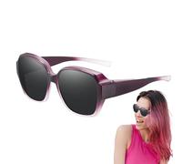 Lunettes de soleil polarisées enveloppantes, Fitover enveloppantes pour hommes | Lunettes de soleil polarisées avec ombres à pression Face Shadow, légères