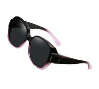 Lunettes de soleil polarisées - Lunettes enveloppantes PC Fitover | Ombres carrées avec protection UV de 2,4 pouces qui s'adaptent sur les lunettes, pour hommes et femmes qui conduisent, voyagent, été