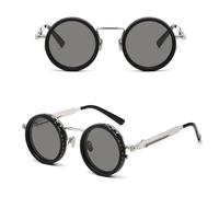 Lunettes de soleil polarisées ND réglables - Lunettes HD photochromiques à intensité variable en continu pour la conduite, la pêche, l'extérieur, hommes et femmes, argenté, 1set