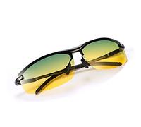 Lunettes de soleil polarisées photochromiques pour homme - Monture en métal AL-MG - Protection UV - Anti-reflet - Réduit la fatigue oculaire, Objectif dégradé A557, Taille unique
