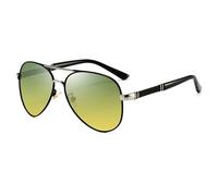 Lunettes de soleil polarisées photochromiques tendance 2026 2024 pour homme et femme, vision nocturne, conduite de voiture, lunettes de soleil, argent, jaune, vert, Taille unique