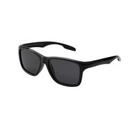 Lunettes de soleil polarisées pour enfants de 3 à 12 ans + porte-lunettes + pochette pour lunettes de soleil, Noir brillant, 55 mm