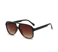 Lunettes de soleil polarisées pour homme et femme - Protection UV - Couleur dégradée - Anti-reflet, Thé léopard noir, Taille unique