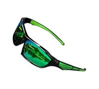 Lunettes de soleil polarisées pour homme pour le cyclisme, la pêche, aspect anti-éblouissement avec aptitude à la conduite de nuit, accessoire de sport tendance avec confort antidérapant, vert, Voir