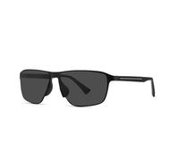 Lunettes de soleil polarisées pour hommes et femmes, conçues pour la conduite, la randonnée, la pêche et l'utilisation en extérieur Protection UV, noir mat gris, 150 * 144 * 44mm