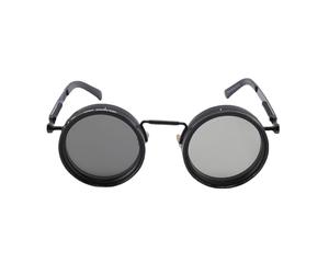 Lunettes de Soleil Polarisées Rondes à Teinte Réglable, pour la Pêche, 9 Vitesses, Filtre ND2-400 pour L'exploration en Plein Air, PC, Métal