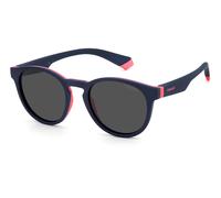 Polaroid Enfant PLD 8048/S BR0/M9 Lunettes de soleil Plastique Bleu/Rose Gris Ronde