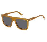 Polaroid homme PLD 4166 / S / X 40G / M9 Des lunettes de soleil Acétate Jaune Gris Au carré Polarisé