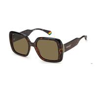 Polaroid Pld 6168/s 086/SP HAVANA Sunglasses Women's Polycarbonate, Standard, 54