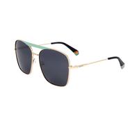 Lunettes de Soleil Polaroid PLD 6201/S/X 59/16/145 MATTE AQUA GOLD/GREEN GREY métal femme PLD 6201/S/X