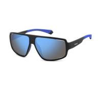Lunettes de Soleil POLAROID PLD 7054/S 61/12/140 0VK MATTE BLACK BLUE POLYCARBONATE FRAMES MAN POLAROID PLD 7054/S MATTE