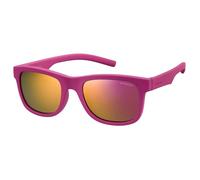 Polaroid Lunettes de soleil PLD 8020/S pour enfants carrées roses 46 mm polarisées