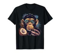Lunettes de soleil portraits de singe noix de coco T-Shirt