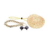 Lunettes de Soleil pour Chien, Chapeaux pour Chats Costume de Chat Lunettes de Soleil pour Animaux (Ensemble de 3 pièces)