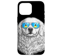Lunettes de Soleil pour Chien Drapeau de Sainte Lucie Cadeau Love Sainte Lucie Coque pour iPhone 16 Pro Max