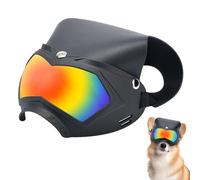 Lunettes De Soleil pour Chien | Lunettes Anti-Vent UV pour Chiot,Casque Optique pour Chien Résistant Aux Chocs, Accessoires pour Animaux Respirant pour Randonnée Camping Plage