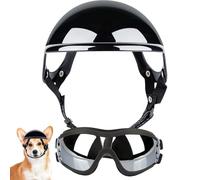 Lunettes de soleil pour chien - Protection UV - Lunettes réglables pour chiot - Lentilles résistantes aux papillons avec protection de cadre rembourrée douce - Débris pendant les activités de plein