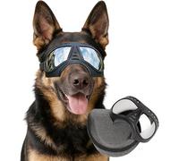 Lunettes de soleil pour chien, protection UV, vent, poussière, brouillard, monture souple, avec sangle réglable pour chiens de taille moyenne à grande