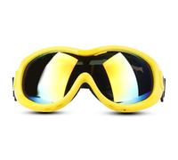 Lunettes de Soleil pour Chien, UV Lunettes pour Animaux de Compagnie PVC pc Coupe - Vent Pet Head Decor Accessoires avec Sangle réglable pour Animaux de Compagnie Chien (Jaune)