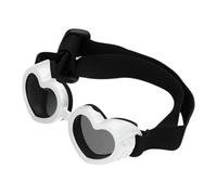 Lunettes De Soleil Pour Chiens En Forme De Coeur - Matériel PC, Légères 40G, Protection UV, Lunettes Pour Animaux Résistantes À La | Sangle Ajustable, Équitation En Plein Air, Sécurité Pour Les Oc