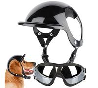 Lunettes de soleil pour chiens - Lunettes de moto pour animaux domestiques, lunettes de soleil pour chiens avec protection UV et sangle élastique, protection oculaire coupe-vent et incassable pour