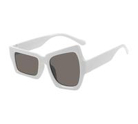 Lunettes de soleil pour femmes à la mode, lunettes de photographie de rue portables, pour la pêche, la conduite, le cyclisme, formes asymétriques élégantes, Blanc., Voir description