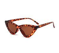 Lunettes de Soleil pour Les Yeux de Chat rétro Mignon Sexy Femmes Petit Triangle Blanc Blanc Vintage Mesdames Sun Lunettes Red Femme Lunette de Soleil Femme 449 (Lenses Color : C4Leopard)