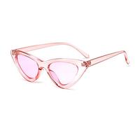 Lunettes de Soleil pour Les Yeux de Chat rétro Mignon Sexy Femmes Petit Triangle Blanc Blanc Vintage Mesdames Sun Lunettes Red Femme Lunette de Soleil Femme 449 (Lenses Color : C9Pink)