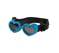 Lunettes de soleil pour petit chien, protection UV, en forme de cœur, sangle réglable, anti-buée et coupe-vent, pour chiens et chats pour les aventures en plein air
