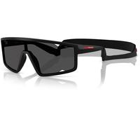 Prada Linea Rossa Homme Prada Linea Rossa PS A03S 1BO5S0 Lunettes de soleil Injecté Noir Gris Carré Normale