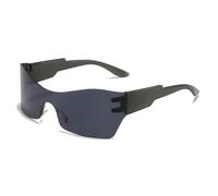 Lunettes de soleil punk One Piece pour femmes et hommes, œil de chat, sans monture (noir et gris)