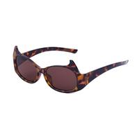 Lunettes de soleil punk yeux de chat pour femme vintage steampunk lunettes de soleil pour dames lunettes rétro, C5 vert marron, Taille unique