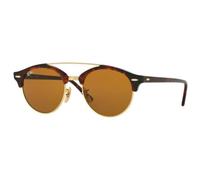 Lunettes de soleil Ray-Ban CLUBROUND Double Bridge Ecailles et Marron RB4346 RB4346 990/33 51*19