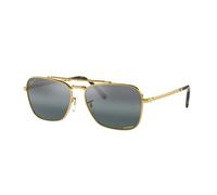 Lunettes de soleil Ray-Ban New Caravan Gold Silver Blue polarized RB3636 9196/G6