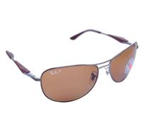 Lunettes de Soleil Ray-Ban POLARIZED RB3519 029/83 62mm Carrées Marron