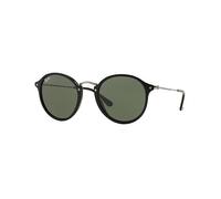 Ray - Ban Unisex RB2447 ROUND 901 Lunettes de soleil Acétate Noir Vert G15 Ronde Normale