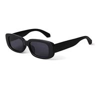 Lunettes de soleil rectangulaires pour femmes 90's Vintage Fashion Glasses Black Tortoise Frame Lunettes De Connectées