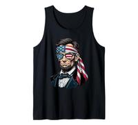 Lunettes de Soleil rétro 4 Juillet Lincoln Drapeau américain Vintage Débardeur