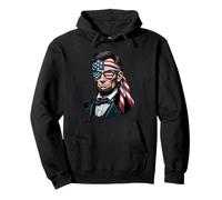 Lunettes de Soleil rétro 4 Juillet Lincoln Drapeau américain Vintage Sweat à Capuche
