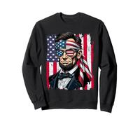 Lunettes de Soleil rétro 4 Juillet Lincoln Drapeau américain Vintage Sweatshirt