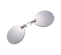 Lunettes de soleil rétro à clipser - Lunettes de soleil rondes sans monture pour homme et femme - Lunettes de soleil vintage tendance - Surlunettes élégantes pour activités de plein air, conduite