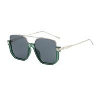 Lunettes de soleil rétro à double pont pour hommes et femmes, monture métallique, verres solaires d'extérieur, verres UV400 (C1)