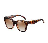 Lunettes de soleil rétro avec rivets de protection UV pour femmes, protection UV400, lunettes de soleil dégradées pour hommes, Dégradé de thé léopard, Taille unique