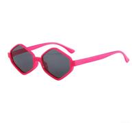 Lunettes de soleil rétro diamant pour enfants, protection UV400, polycarbonate léger