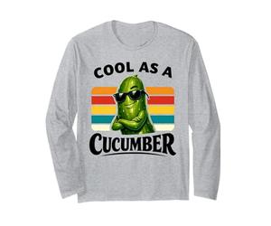 Lunettes de Soleil rétro drôles de Concombre Cool comme Un légume Manche Longue