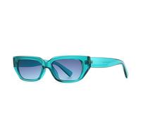 Lunettes de soleil rétro étroites couleur gelée œil de chat pour femme, bleu, Taille unique